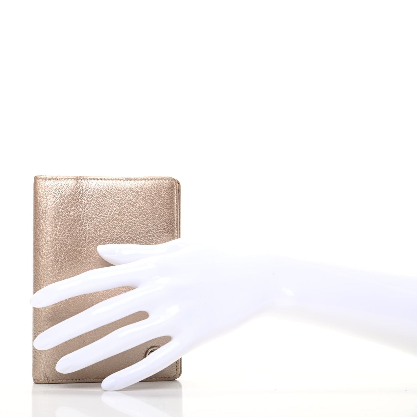 Metallic Goatskin Small Ring Agenda Planner Gold