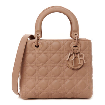 Christian Dior Ultra Matte Calfskin Cannage Medium Lady Dior Beige 1 of 16
