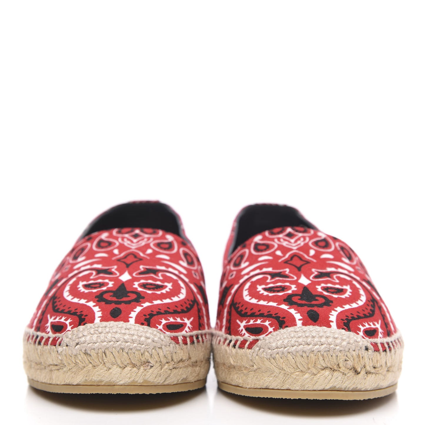 Bandana Print Canvas Espadrilles 37.5 Red