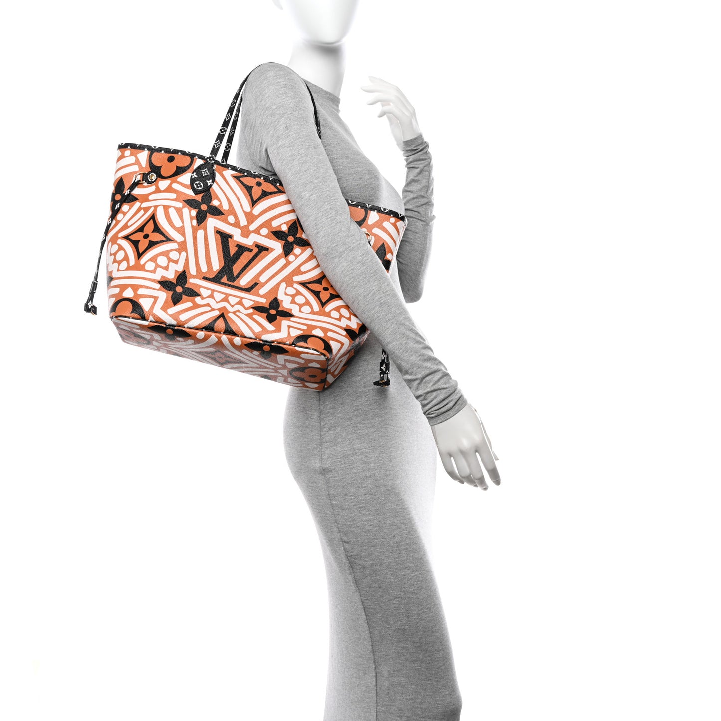 LOUIS VUITTON Monogram Giant Crafty Neverfull MM Creme Caramel