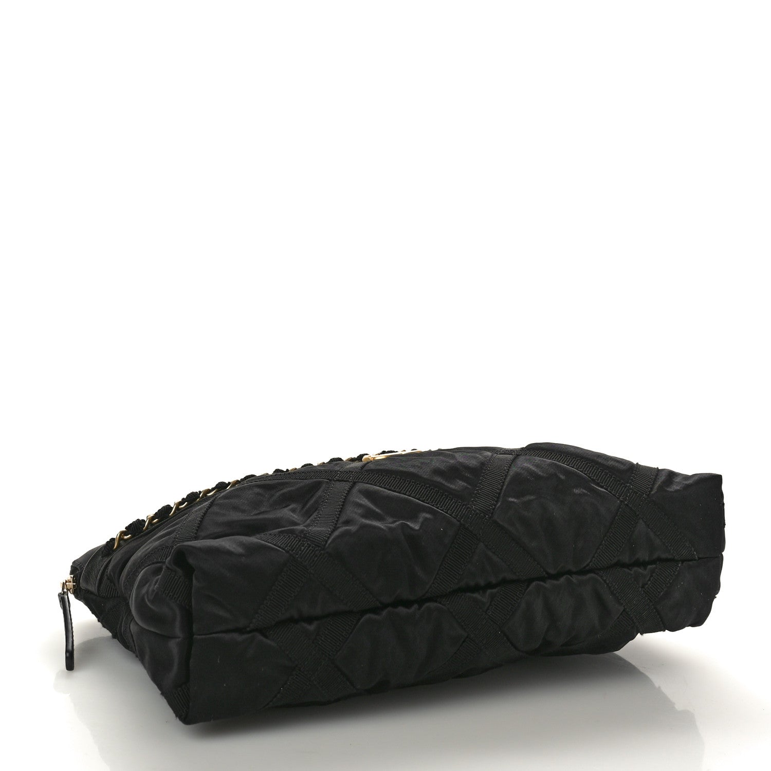 Chanel Nylon Grosgrain Large Lifestyle Pouch With Foldable Tote Black 4 of 10
