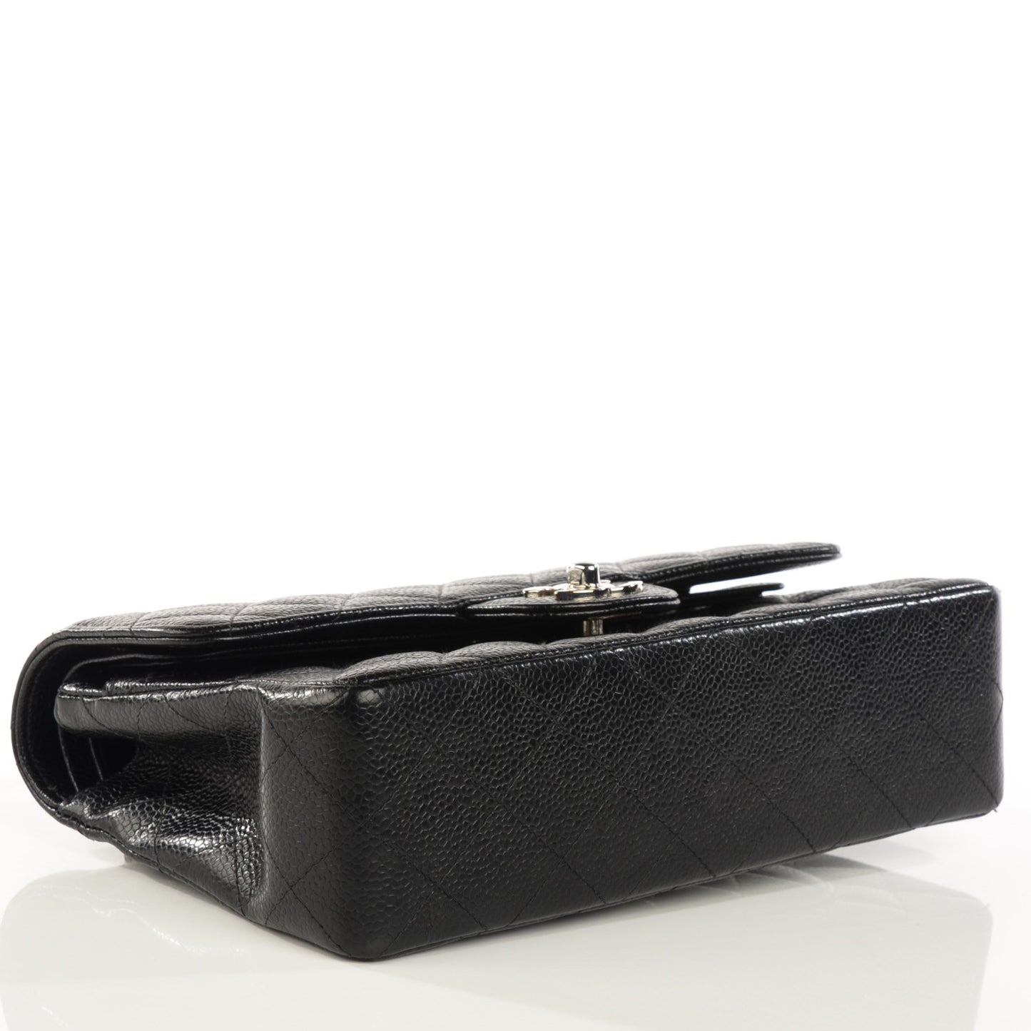 Caviar Quilted Small Double Flap Black