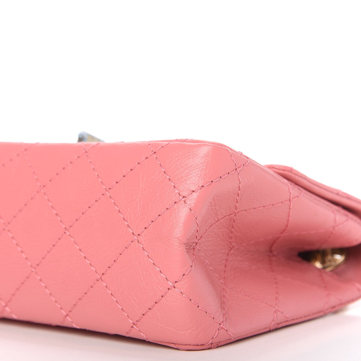 Aged Calfskin Quilted 2.55 Reissue Mini Flap Pink