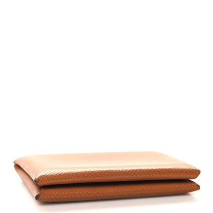 Hermes Epsom Calvi Card Case Gold 4 of 11