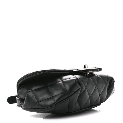 Chanel Calfskin Quilted CC Uniform Flap Belt Bag Black 4 of 13