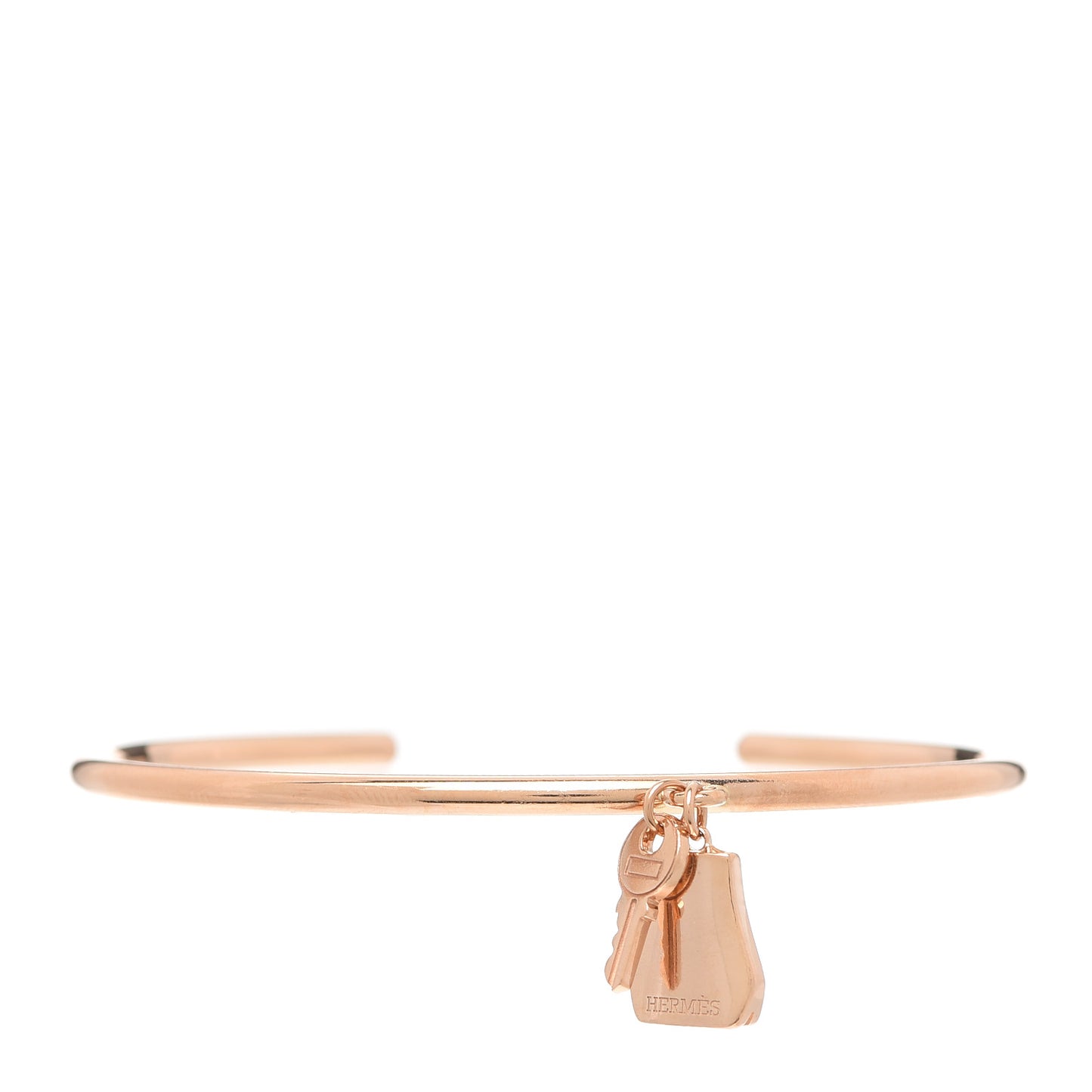 18K Rose Gold TPM Kelly Clochette Cuff Bracelet LG