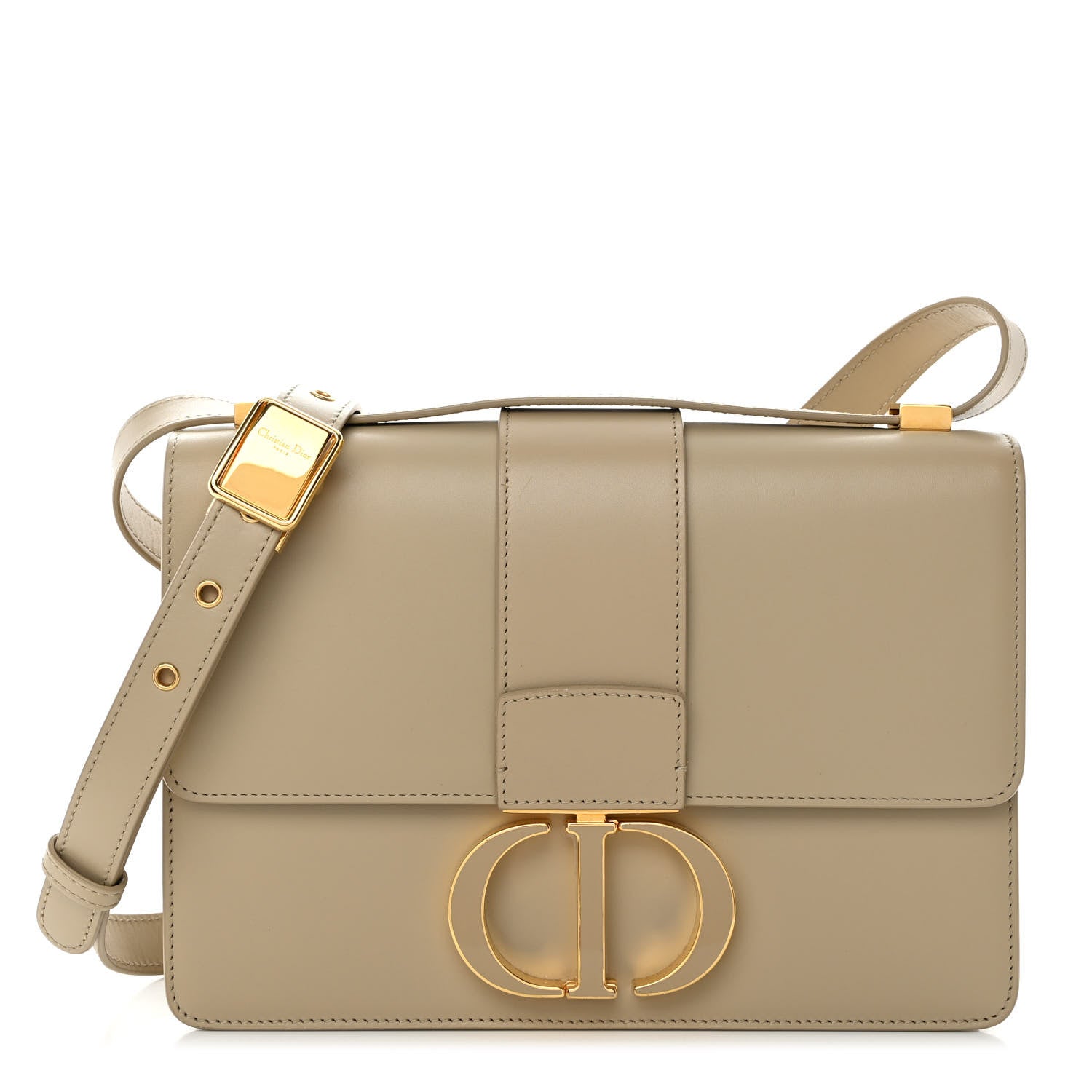 Christian Dior Smooth Calfskin 30 Montaigne Flap Bag Beige 1 of 9