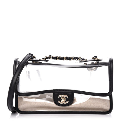 Chanel Lambskin PVC Medium Coco Sand Flap Black 1 of 10