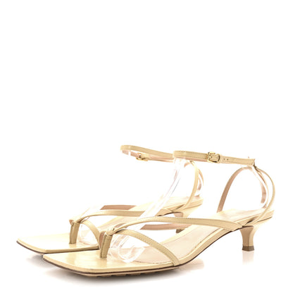 Bottega Veneta Lambskin Stretch Multi Strap 35mm Sandals 38.5 Cane Sugar 4 of 9