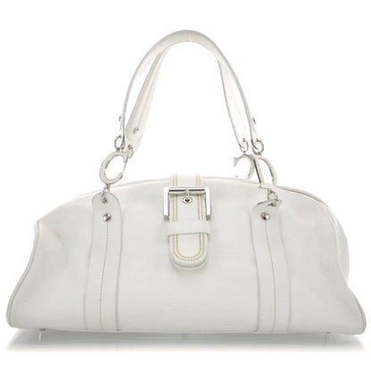 Christian Dior Leather Charm Satchel White 1 of 10
