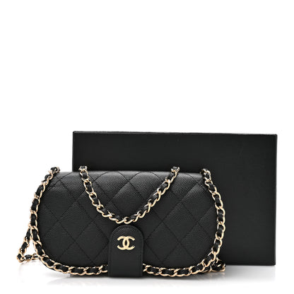 Chanel Caviar Quilted Chain Glasses Case Black 11 of 11