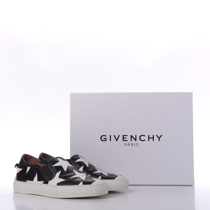 Givenchy Calfskin Skate Star Print Slip On Sneakers 37.5 Black White 11 of 12