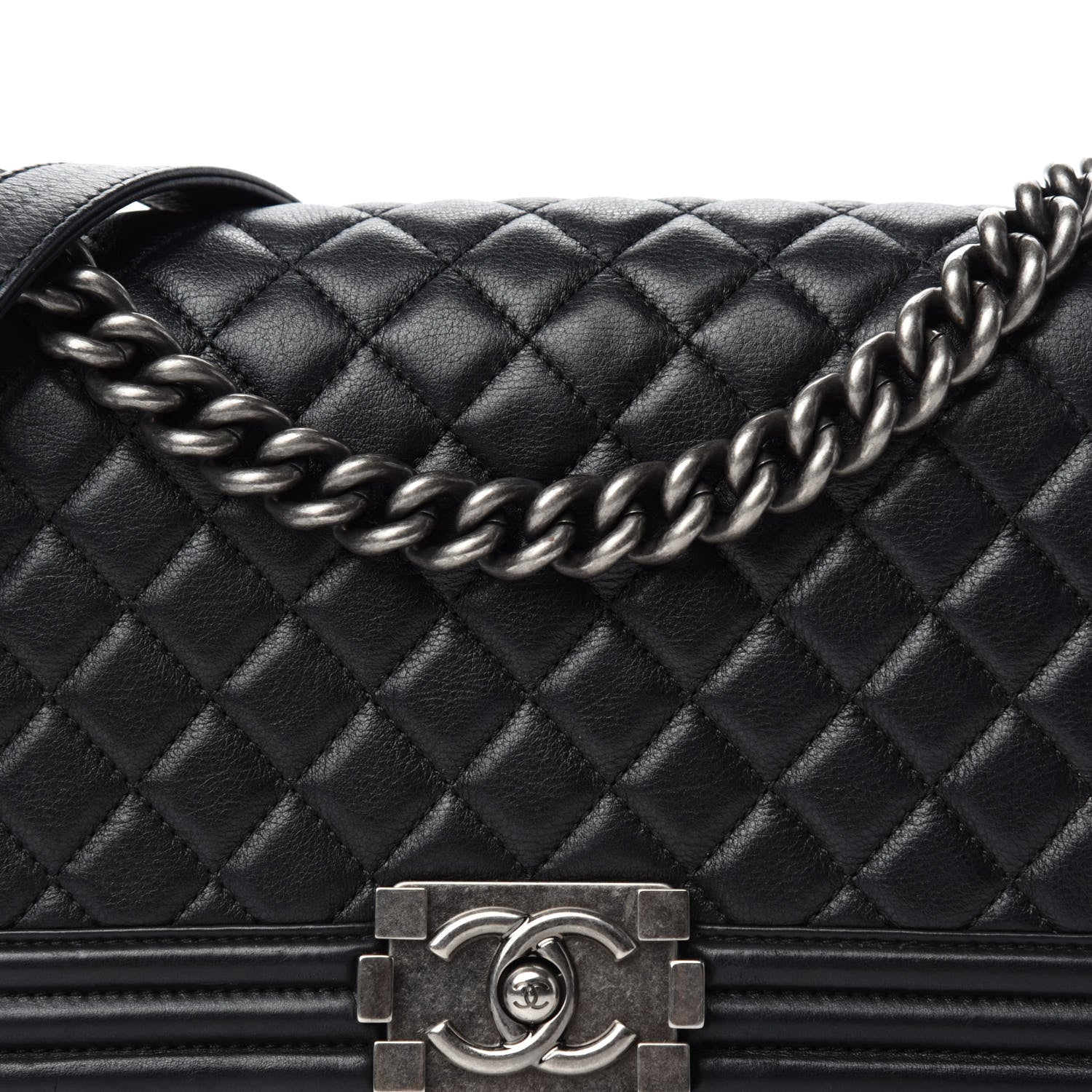 Chanel Calfskin Quilted Medium Boy Flap Black 10 of 10