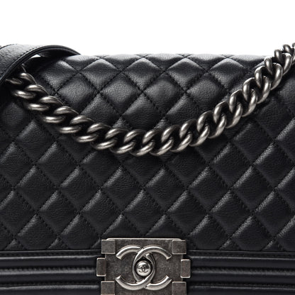 Chanel Calfskin Quilted Medium Boy Flap Black 10 of 10
