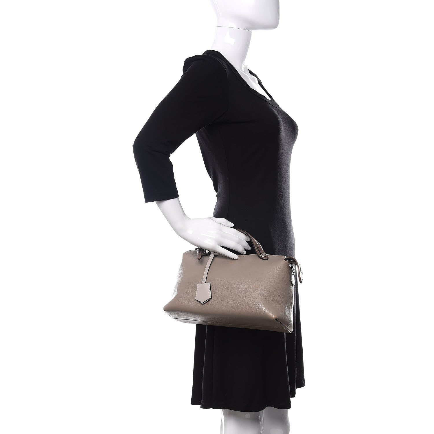 Fendi Vitello Dolce Medium By The Way Boston Bag Tortora Seppia 2 of 10