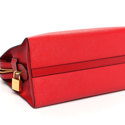 Prada Saffiano City Calfskin Medium Esplanade Tote Rosso 6 of 7