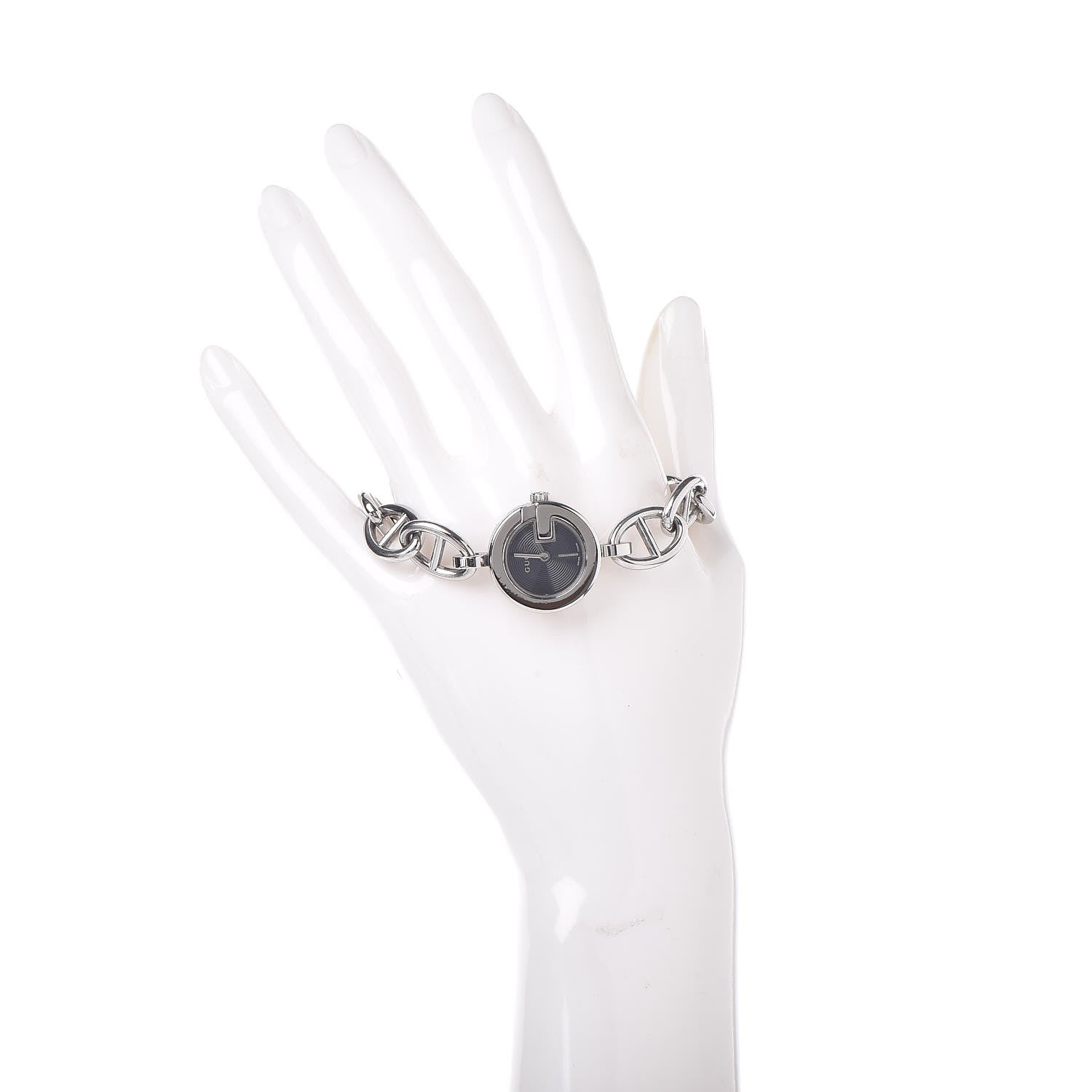 Gucci Stainless Steel 22mm G Charms Quartz Watch Black 2 of 6