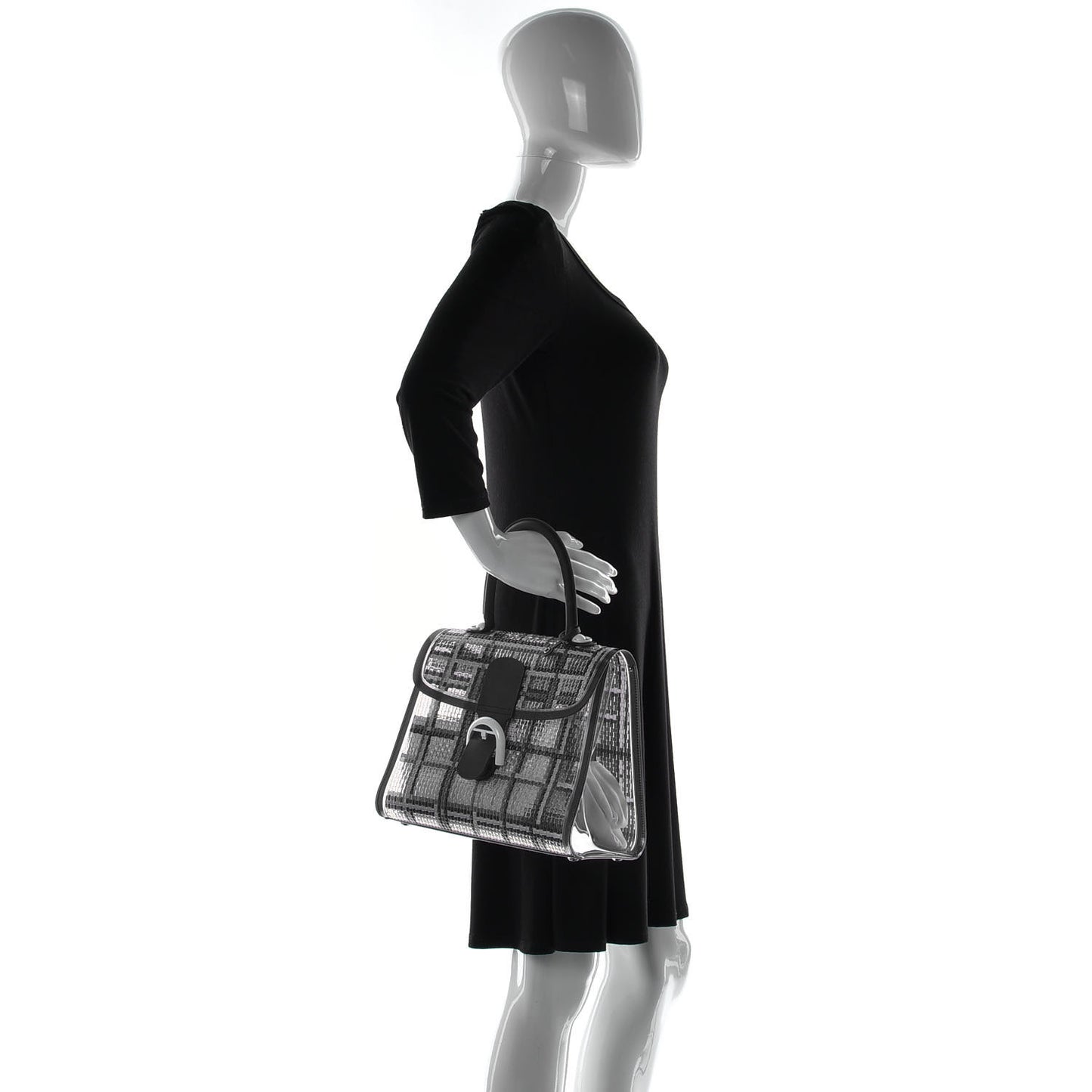 Vinyl Gingham The Dreamer MM Brillant Satchel Navy