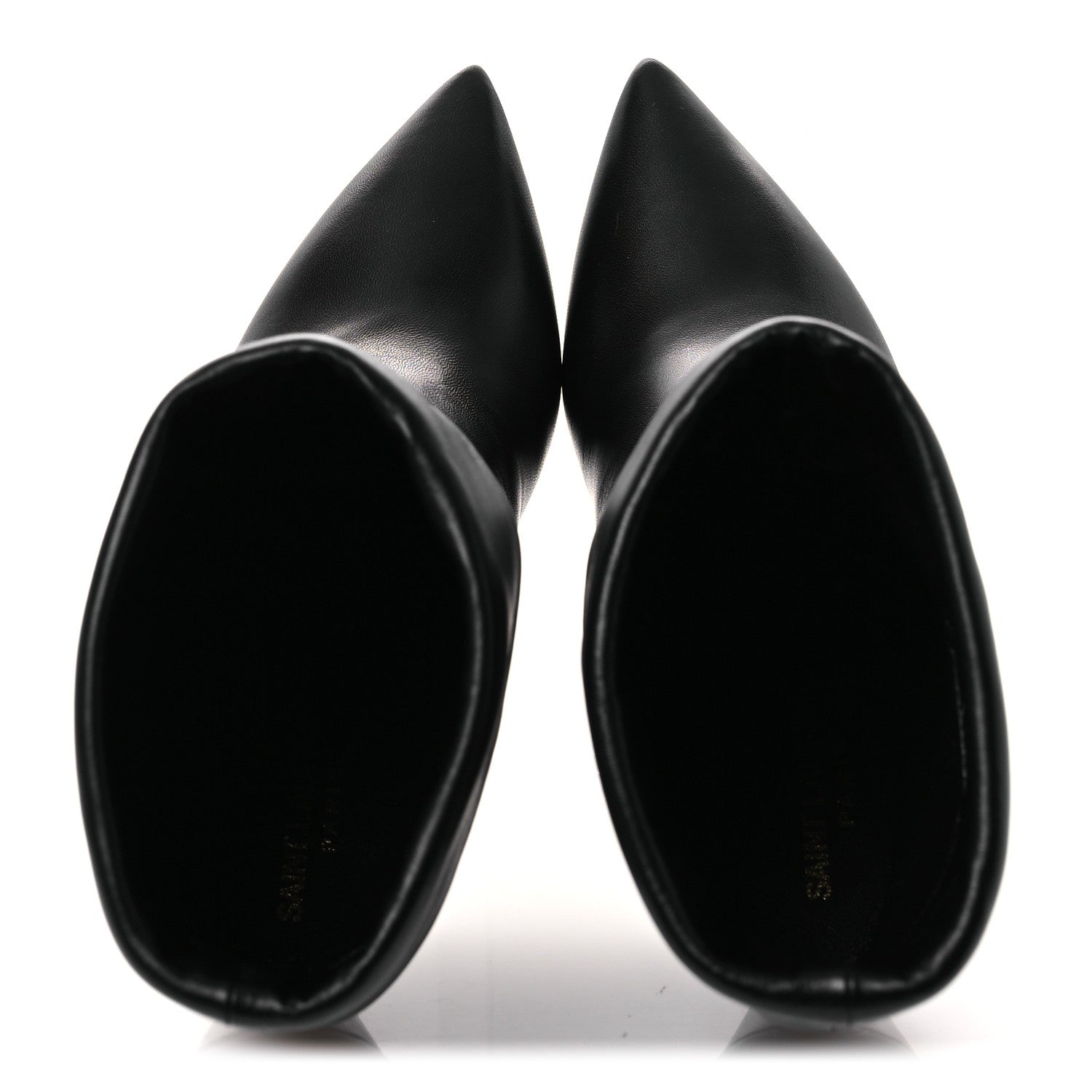 Saint Laurent Lambskin Liz 85 Wedge Booties 37.5 Black 2 of 11