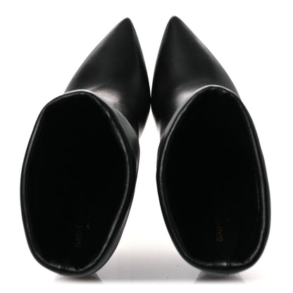 Saint Laurent Lambskin Liz 85 Wedge Booties 37.5 Black 2 of 11