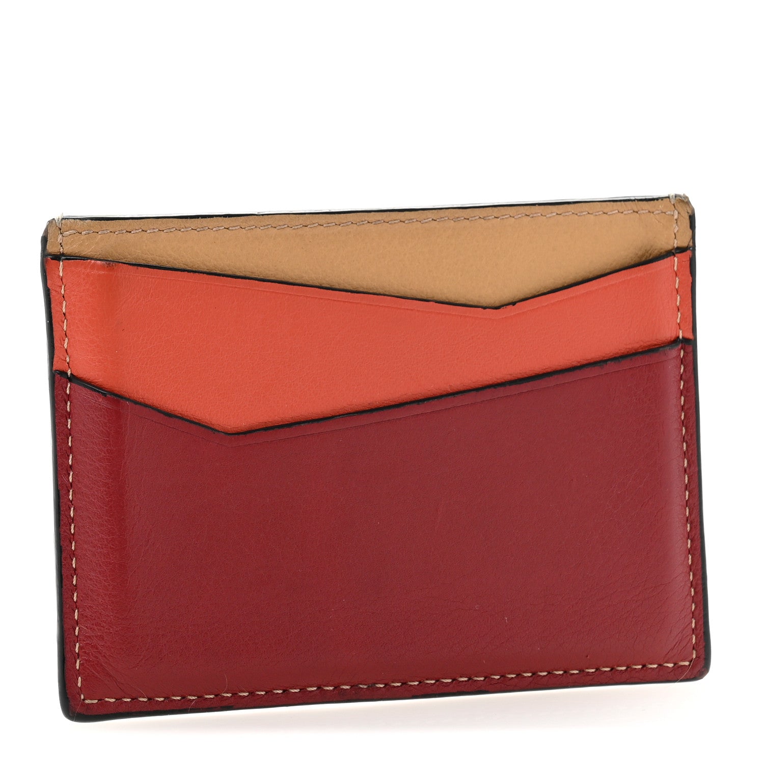 Loewe Calfskin Puzzle Colorblock Card Holder Multicolor 1737386