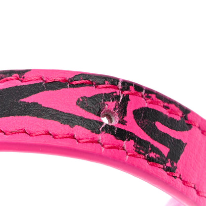 Balenciaga Smooth Calfskin Graffiti Hourglass Top Handle Bag XS Acid Fuchsia Black 11 of 12