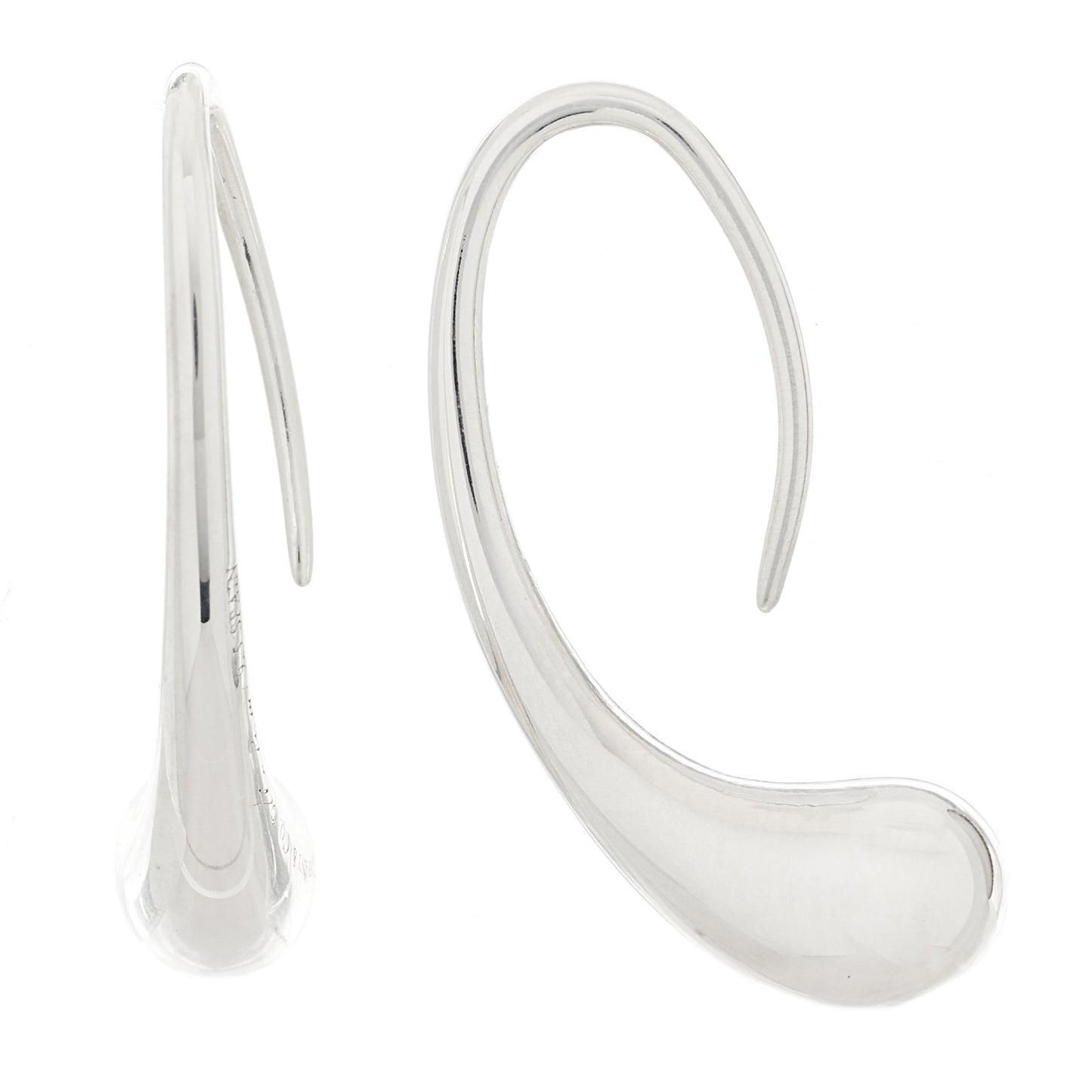Sterling Silver Elsa Peretti Teardrop Hoop Earrings