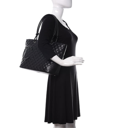 Chanel Calfskin Quilted Large Cambon Tote Black 2 of 10