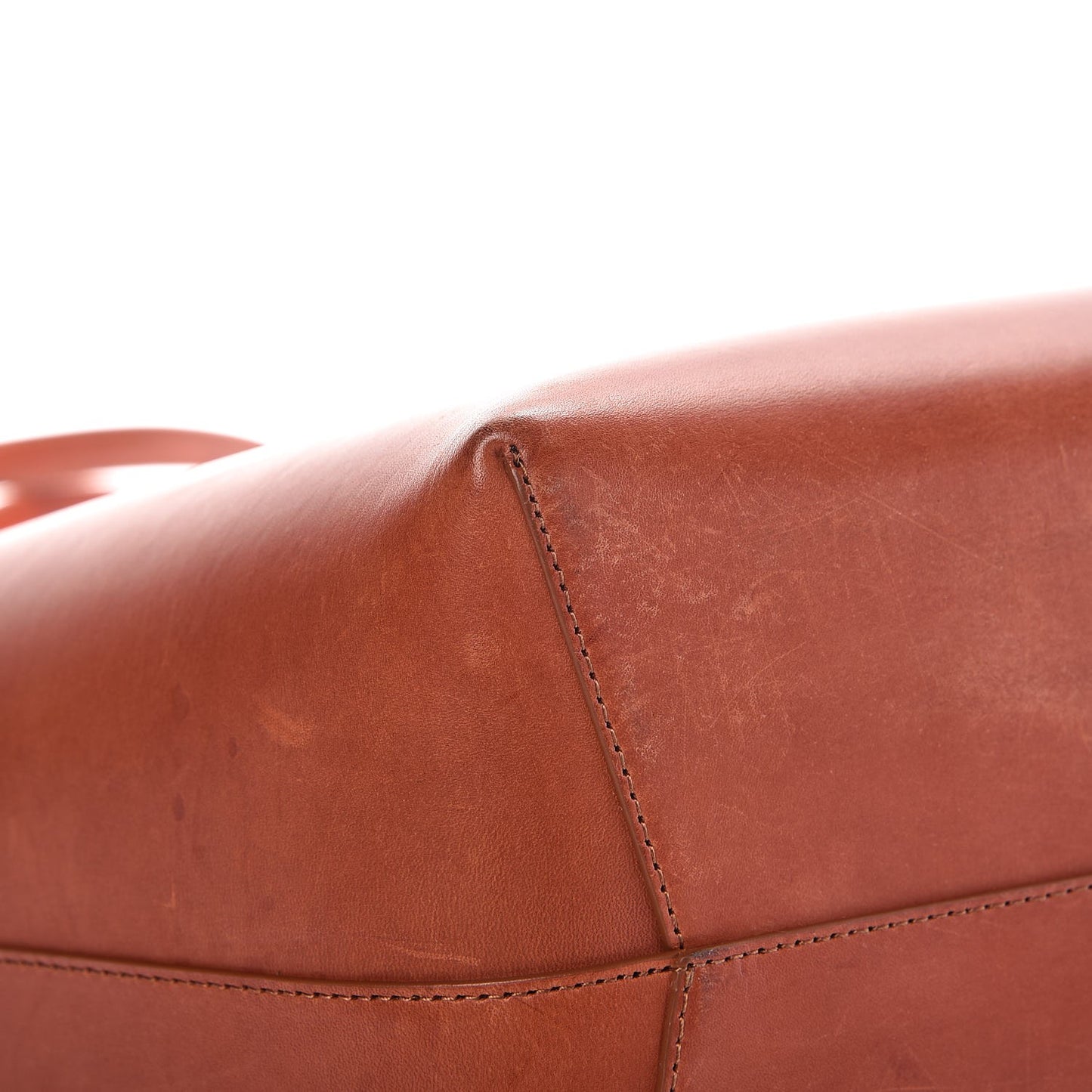 Calfskin Small Shopping Tote Brandy