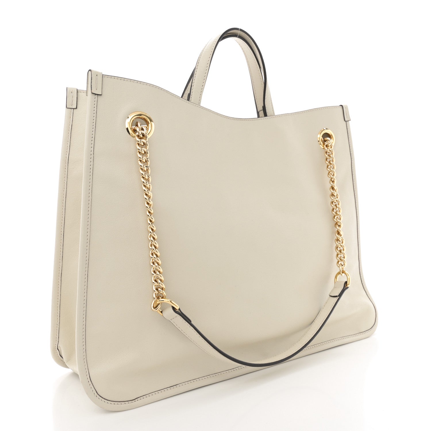 Gucci New Sakai Calfskin Lux Large Horsebit 1955 Tote Bag Mystic White 3 of 14