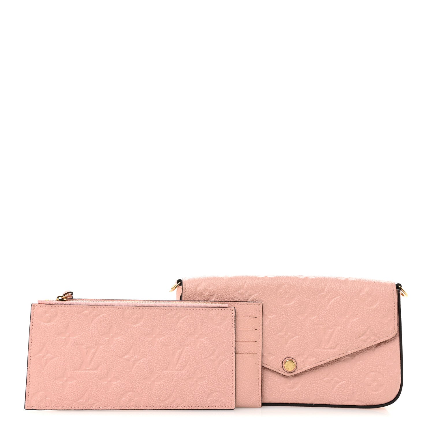 Louis Vuitton Empreinte Pochette Felicie Chain Wallet Rose Poudre 2 of 12
