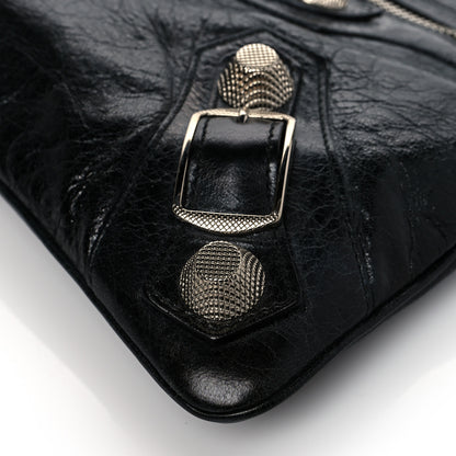 Balenciaga Chevre Giant 21 Silver Hardware Flat Handle Clutch Black 9 of 9