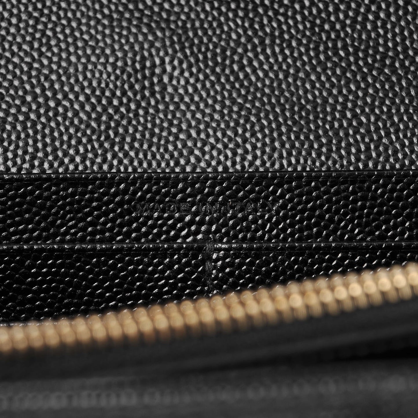 Grain De Poudre Matelasse Chevron Monogram Chain Wallet Black