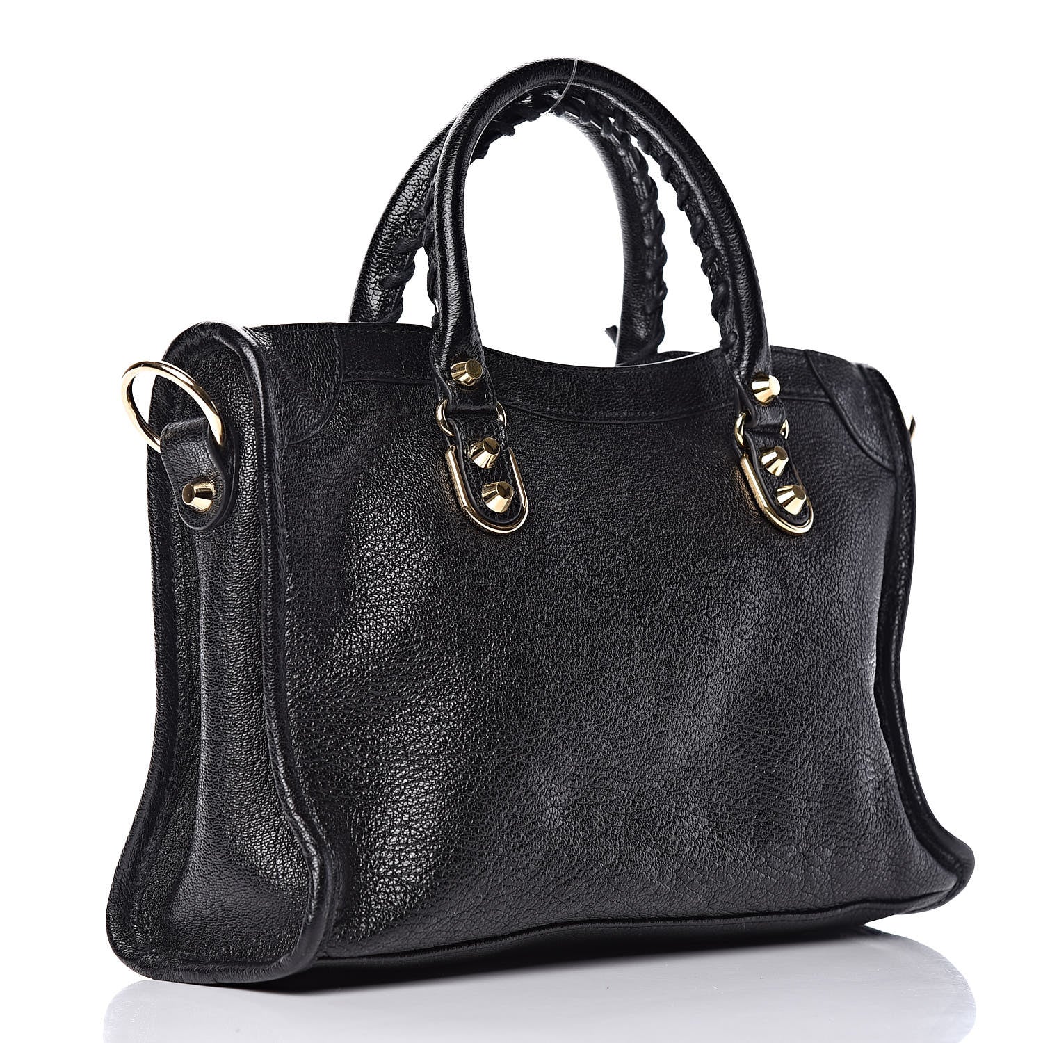 Balenciaga Chevre Gold Metallic Edge Hardware S City Black 3 of 9