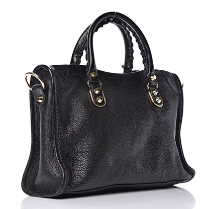 Balenciaga Chevre Gold Metallic Edge Hardware S City Black 3 of 9