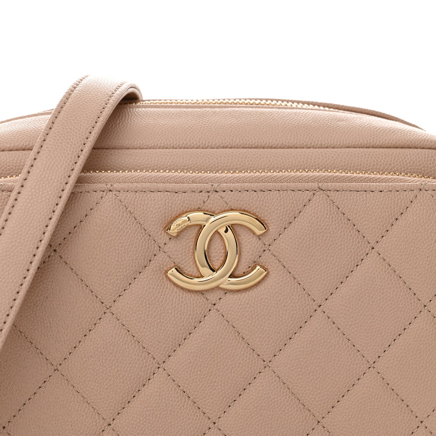 Caviar Quilted Medium Business Affinity Camera Case Light Pink