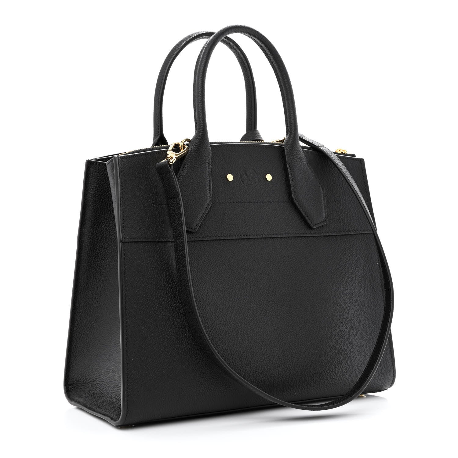 Louis Vuitton Taurillon City Steamer MM Black 3 of 9