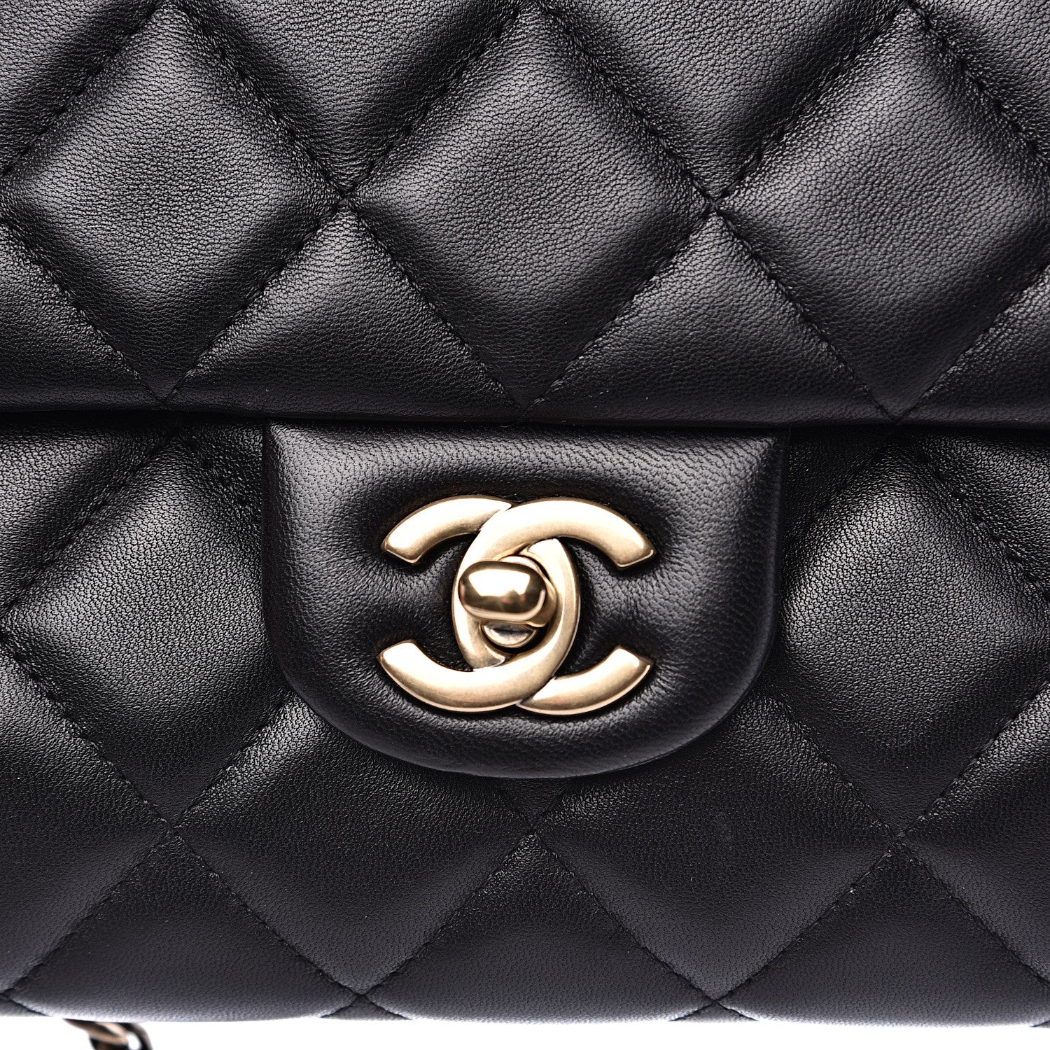 Chanel Lambskin Quilted Clutch With Chain Flap Black 10 of 13