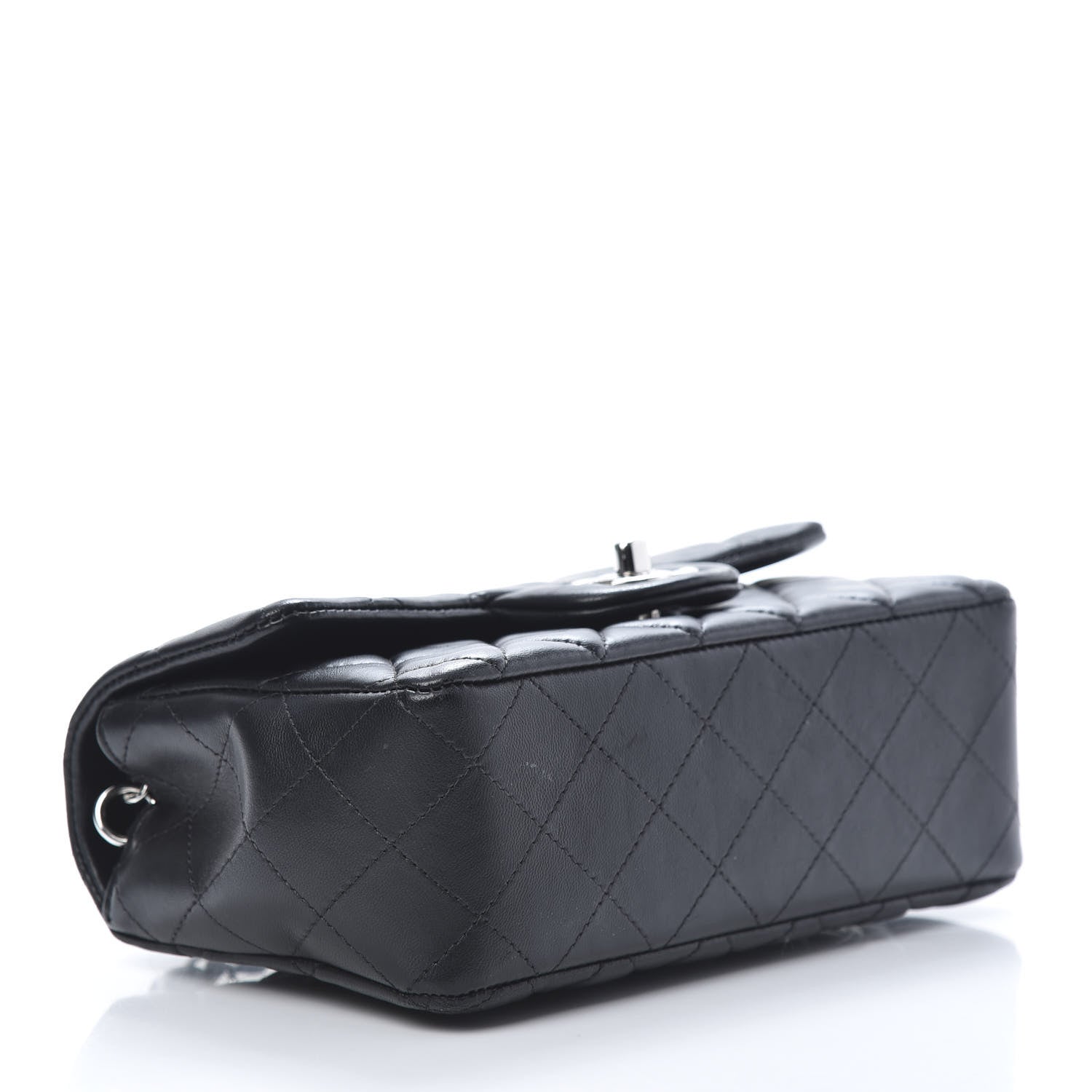 Chanel Lambskin Quilted Mini Rectangular Flap Black 4 of 12