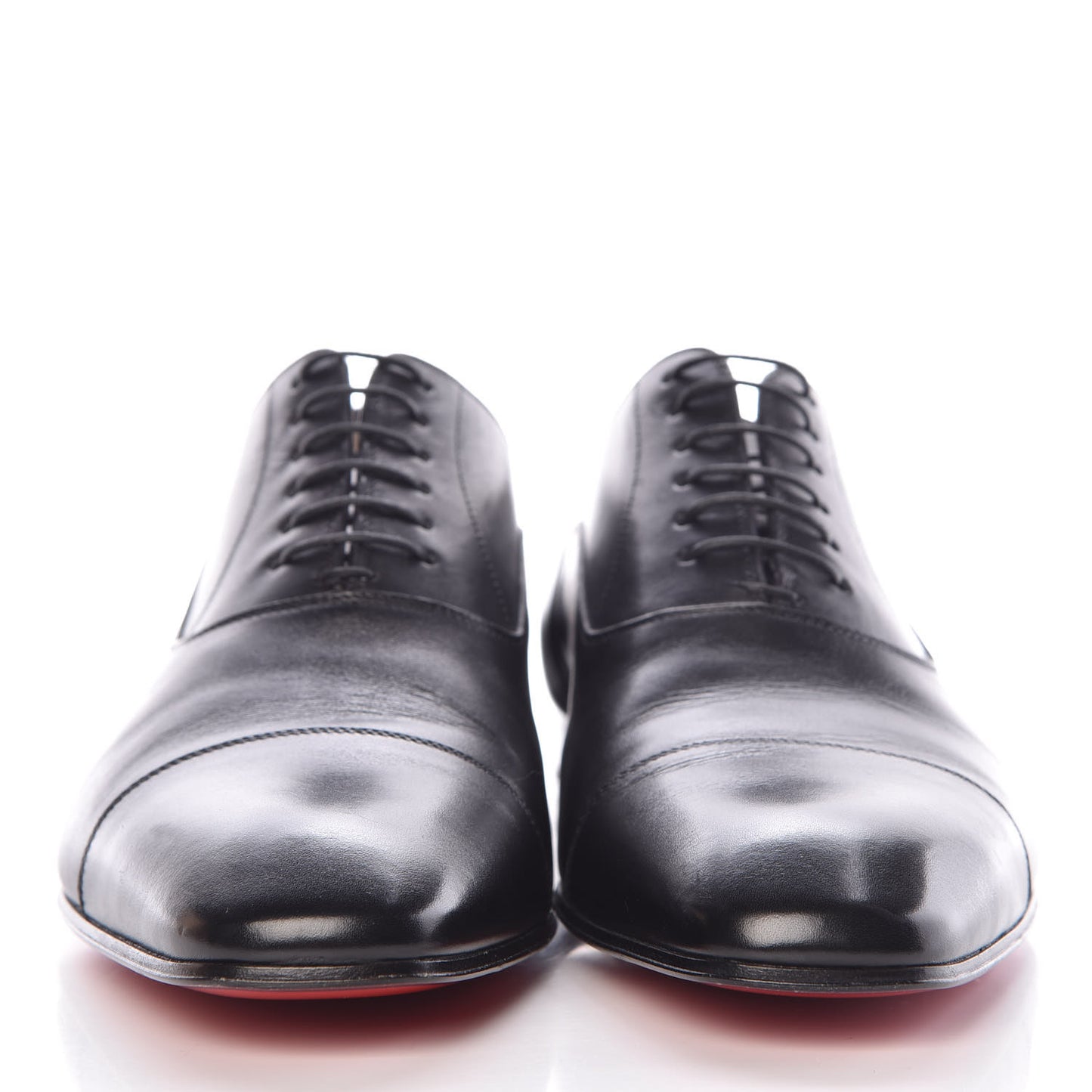 Calfskin Mens Greggo Flat Oxfords 41.5 Black