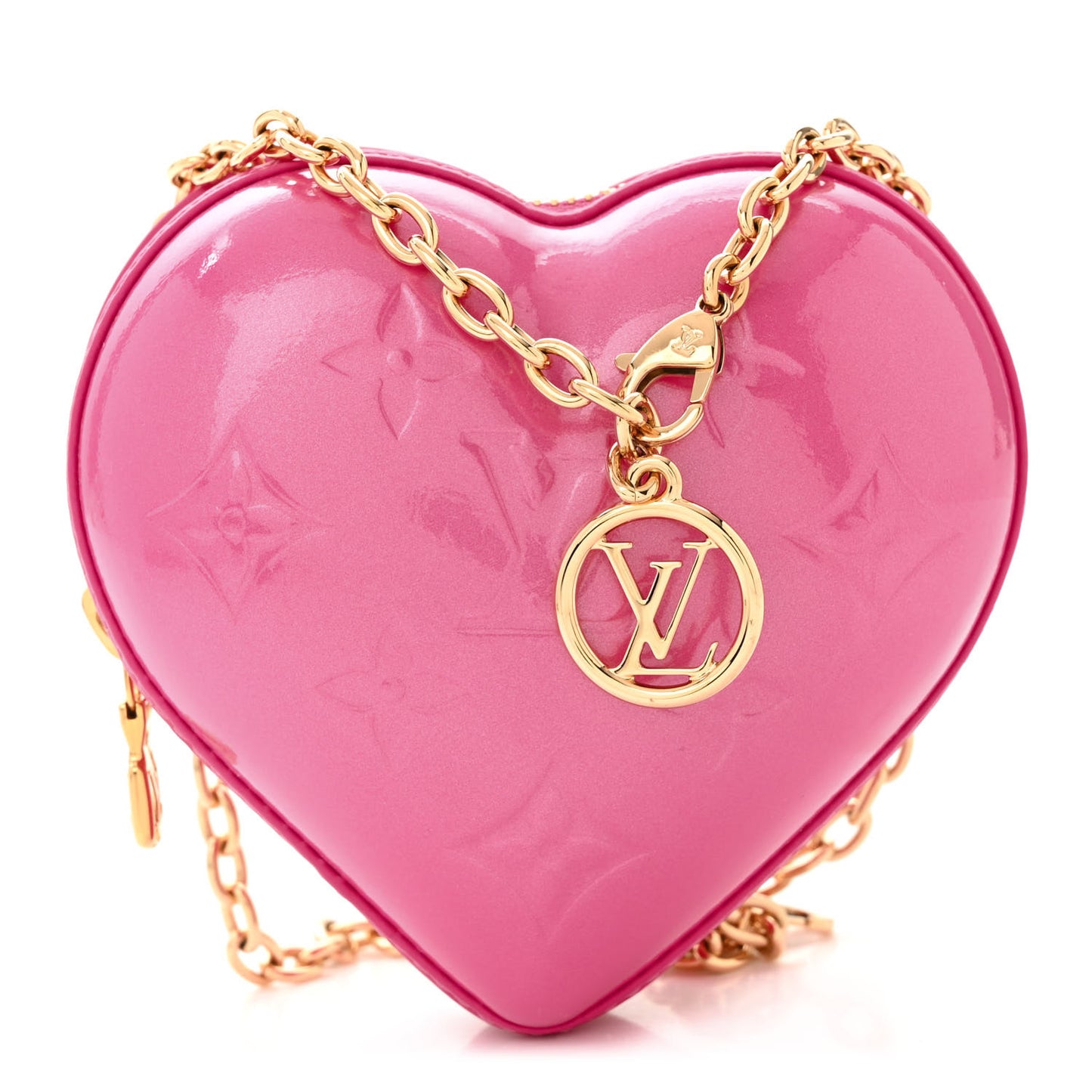 Vernis Keep My Heart Chain Bag Neon Pink