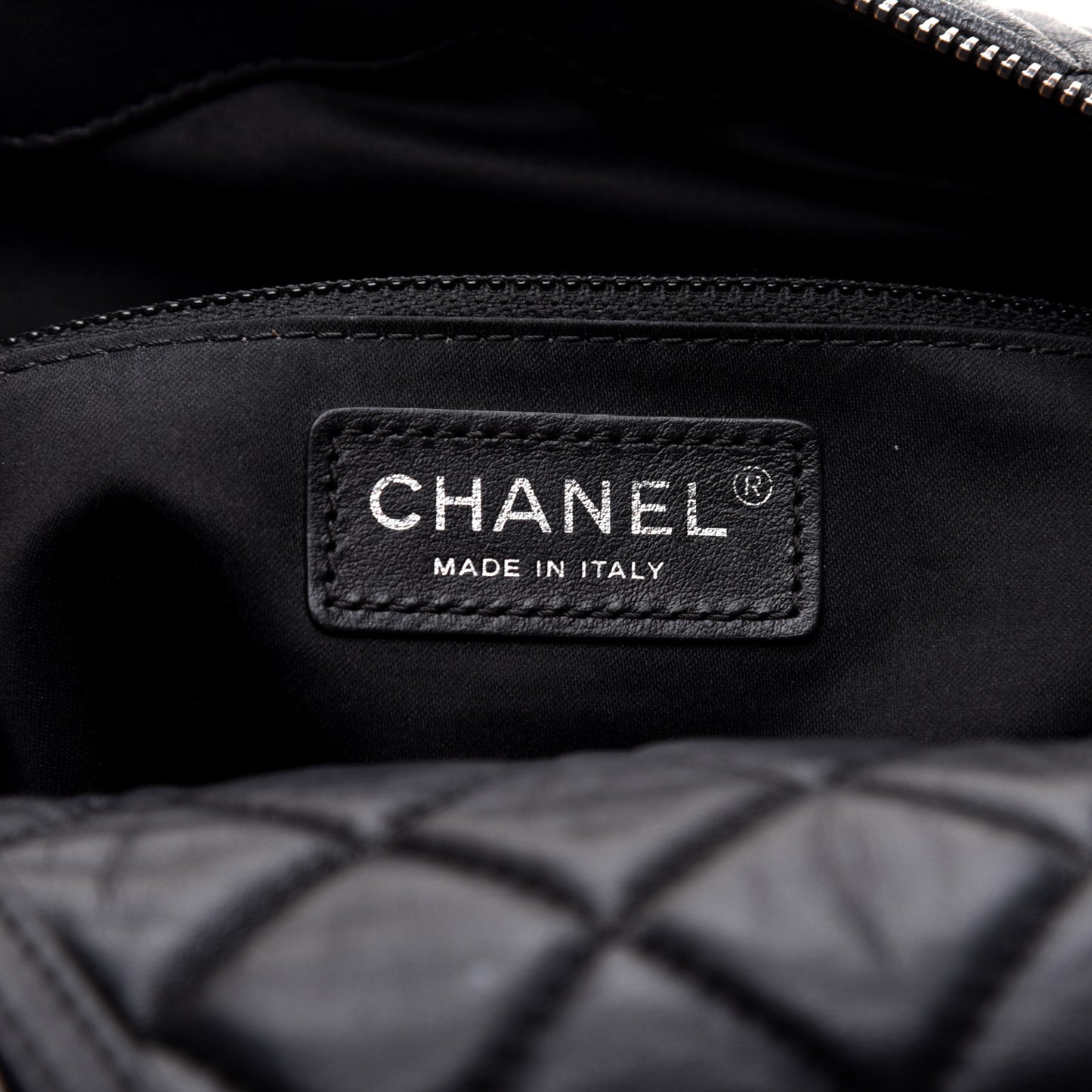 Lambskin Quilted Hobo Black
