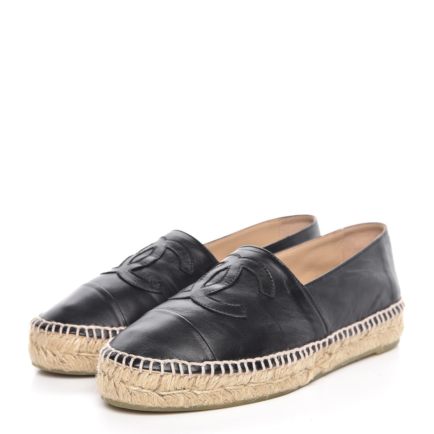 Lambskin CC Espadrilles 36 Black