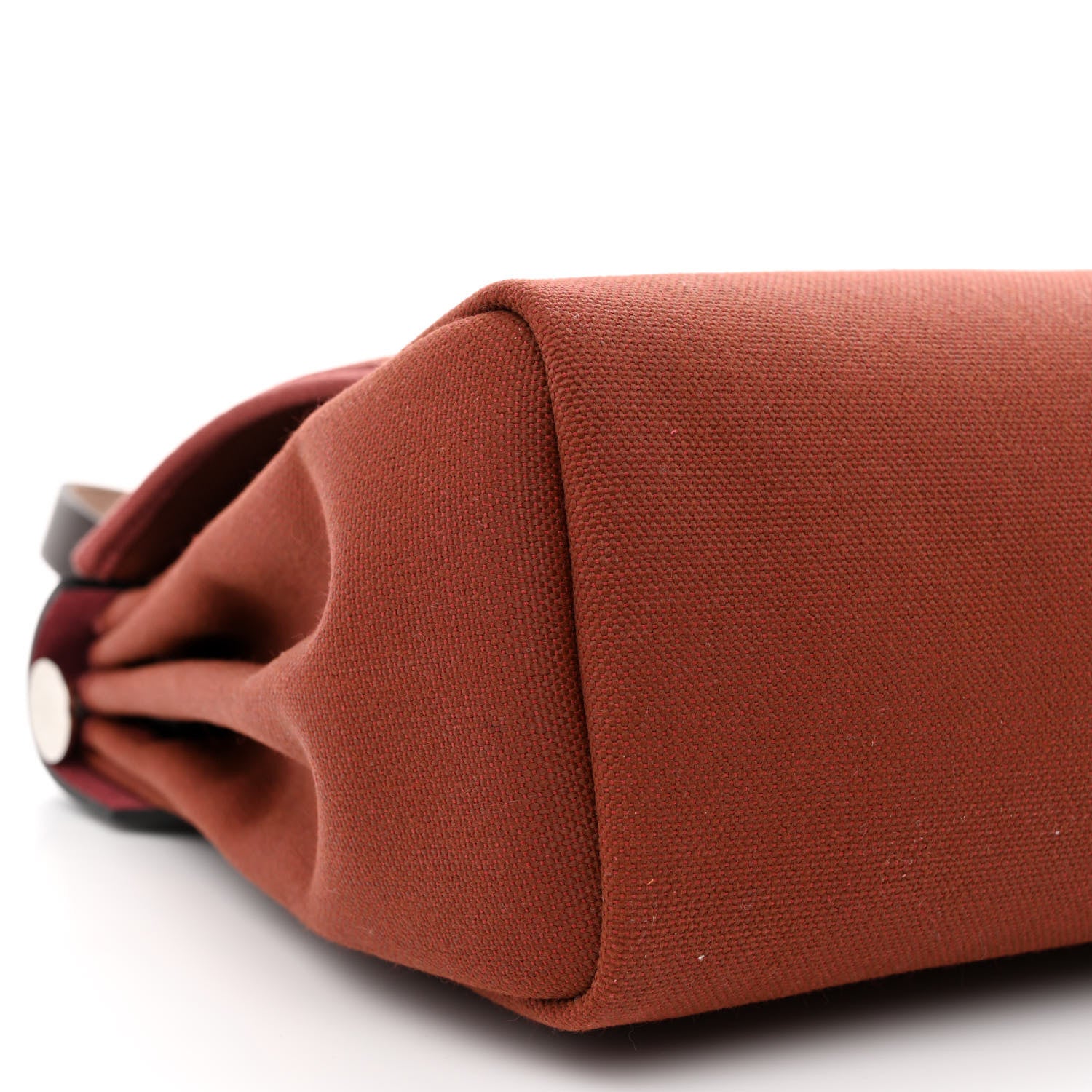 Hermes Military Toile Vache Hunter Tri-Color Herbag Zip Retourne 31 PM Rouge H Ebene Black 10 of 12