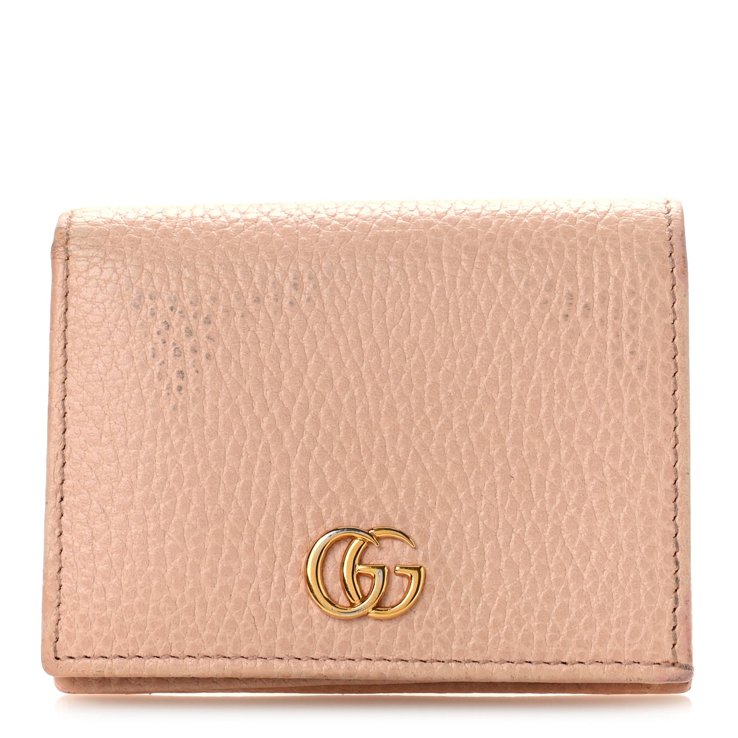Dollar Calfskin GG Marmont Card Case Perfect Pink