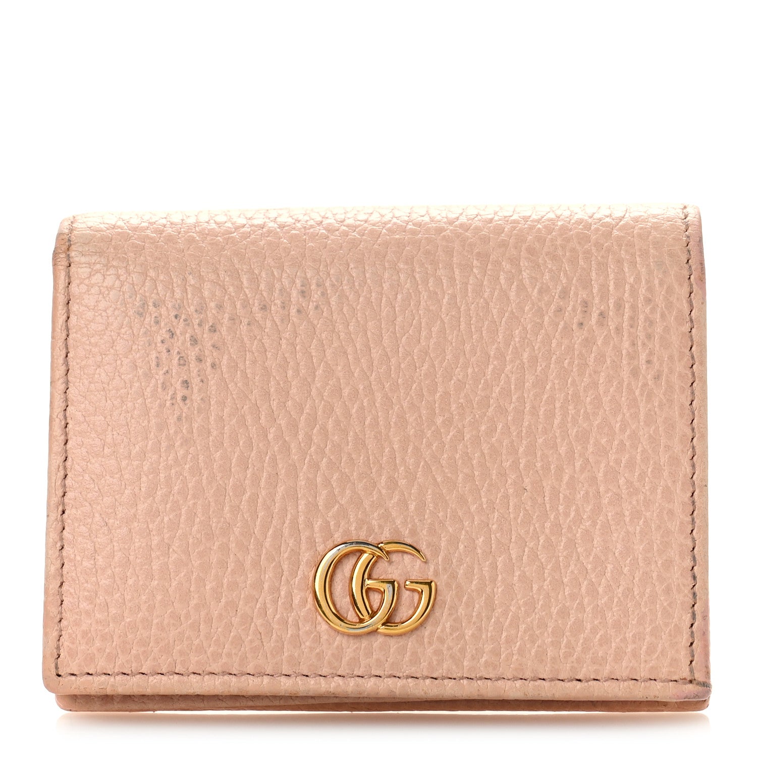 Gucci Dollar Calfskin GG Marmont Card Case Perfect Pink 1 of 9