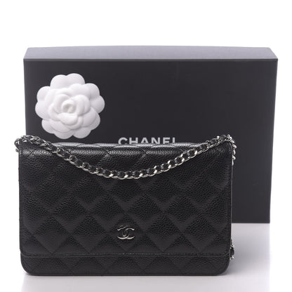 Chanel Caviar Quilted Wallet On Chain WOC Black 12 of 12