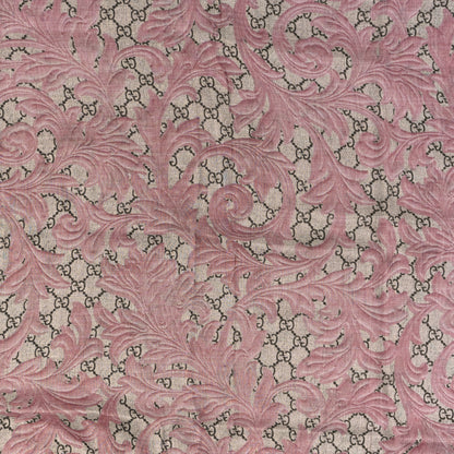 Gucci Modal Silk GG Monogram Big Arabesque Shawl Beige Pink 2 of 3