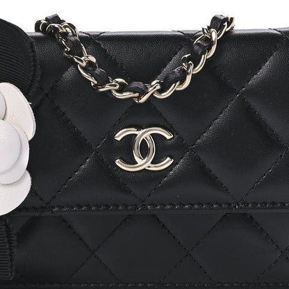 Chanel Lambskin Quilted My Chanel Lady Card Holder On Chain Black 8 of 9