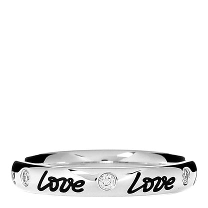 Tiffany Sterling Silver Enamel Diamond Paloma Picasso Love Band Ring 49 5 3 of 6